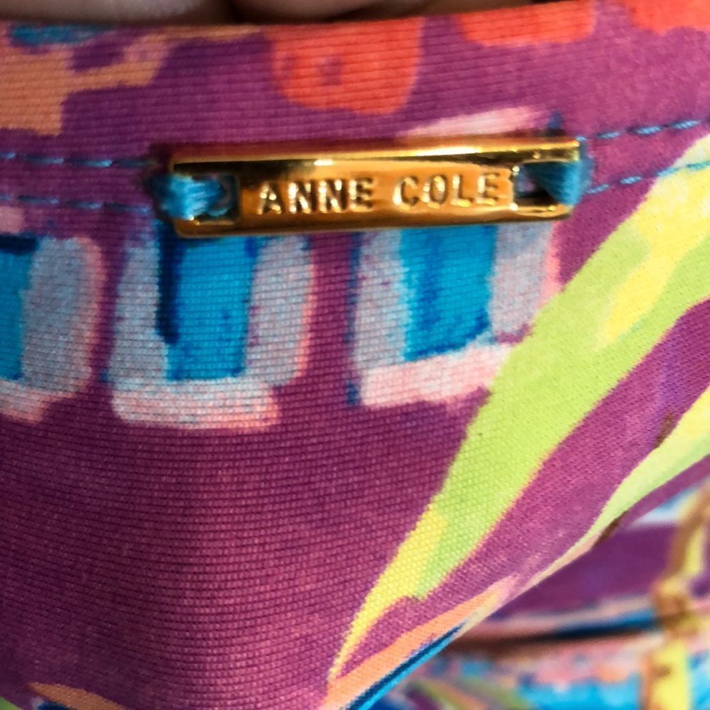 Anne Cole Beach Print 1 Piece Strapless Swimsuit S - Picture 14 of 16